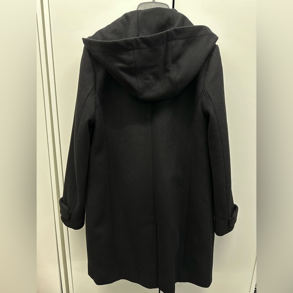 J. Crew women’s black toggle pea coat, size XS with removable hood - Picture 5 of 5